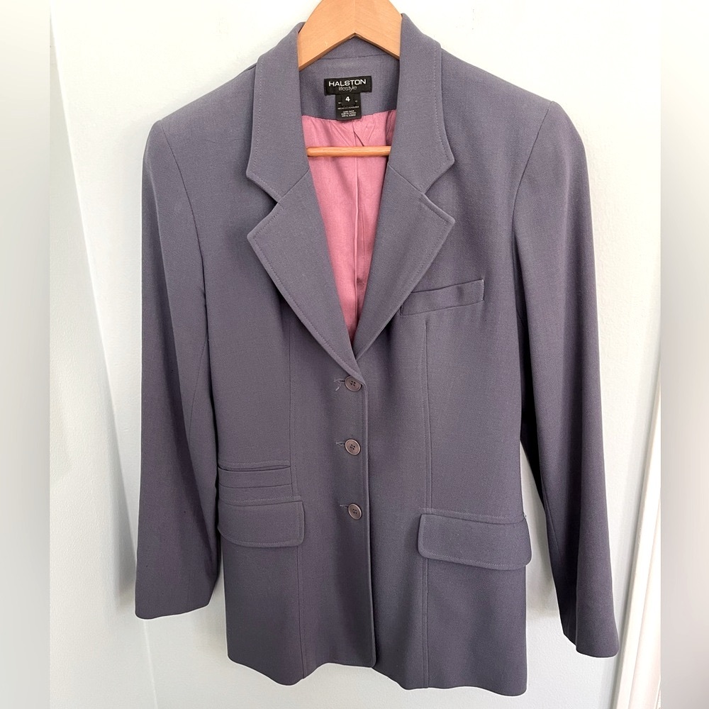 Vintage Halston longline Blazer sz 4 EUC